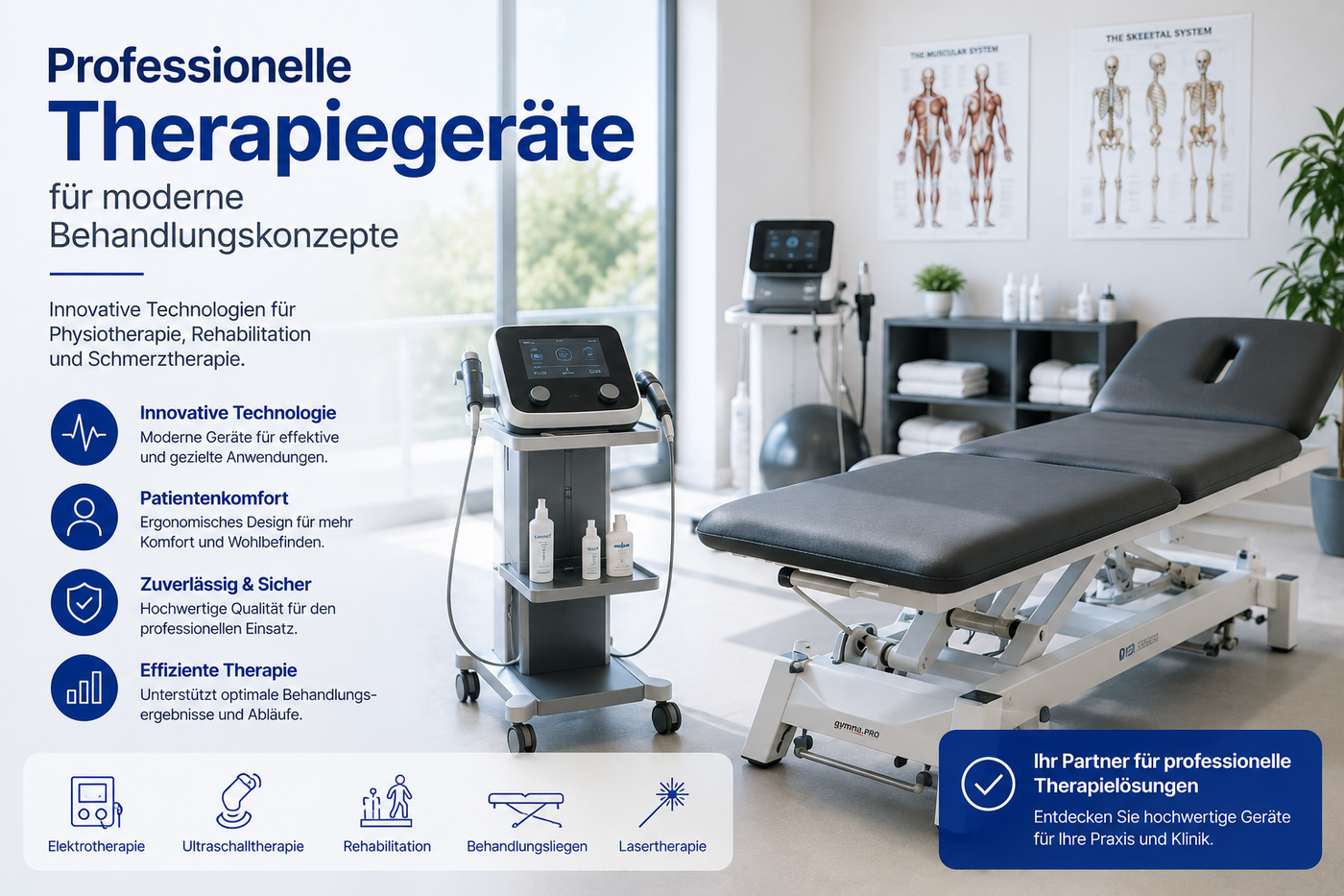 Professionelle Therapiegeräte für moderne Behandlungskonzepte