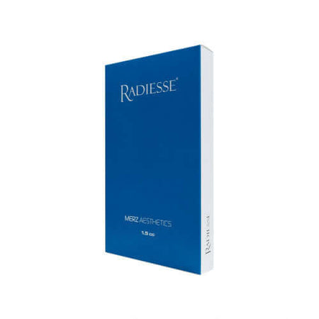 Radiesse Dermalfiller mit 1,5 ml CaHA von MERZ für Kollagen-Stimulation, in einer Verpackung mit Spritze und Nadel