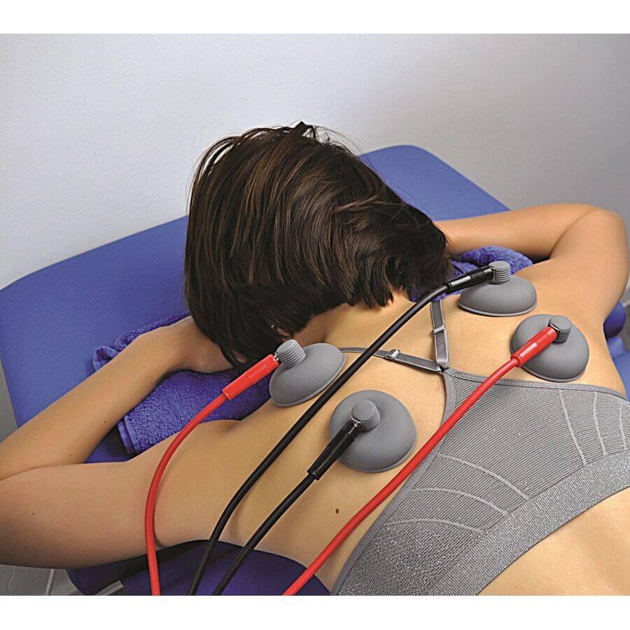 TUR Curatur 701 Physikalisches Therapiegerät für Elektrotherapie zur Schmerzbehandlung, zeigt das medizinische Gerät mit Display und Kabel