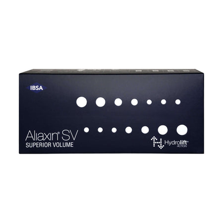 Aliaxin SV Dermalfiller von IBSA Pharmaceutics, 2x1,1ml Hyaluronsäure für tiefe Volumenaugmentation, sichtbarer Füllstoff.