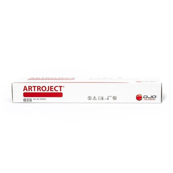 Hyaluronsäure Gelenkspritze ARTROJECT 50mg/10ml von ORMED für Arthrose im Kniegelenk, injiziert bei degenerativen Veränderungen.