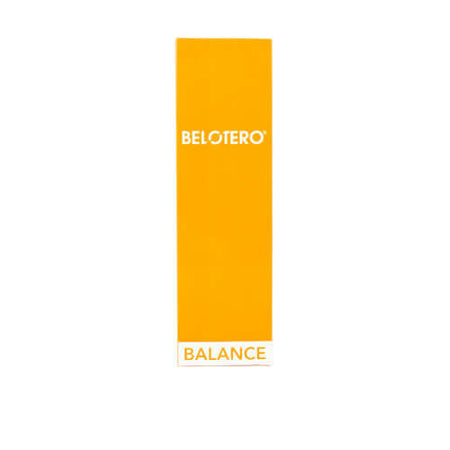 Belotero Balance (1 x 1 ml) packaging in bright yellow design.