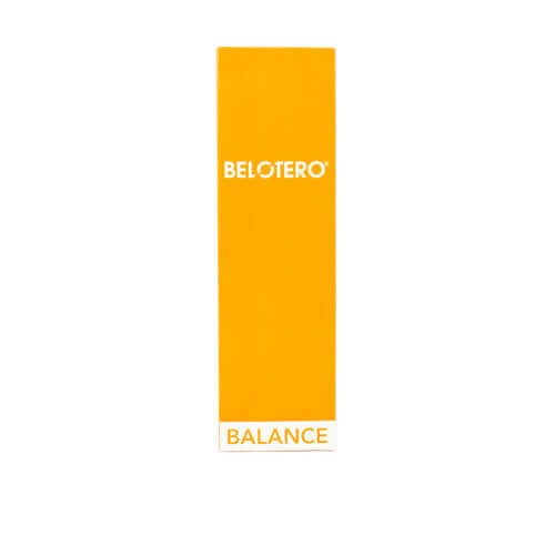 Belotero Balance (1 x 1 ml) packaging in bright yellow design.