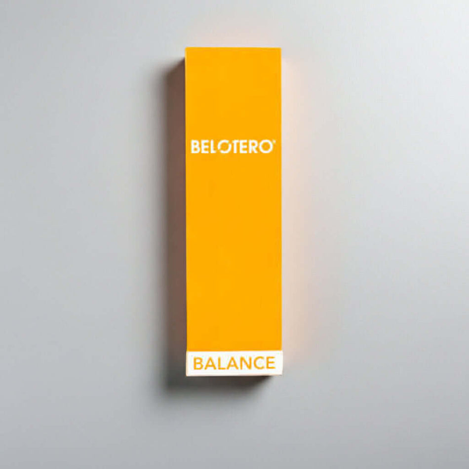 Belotero Balance Lidocaine Dermalfiller von MERZ, 1ml Hyaluronsäure gegen mittlere Falten, sichtbar im Bild.