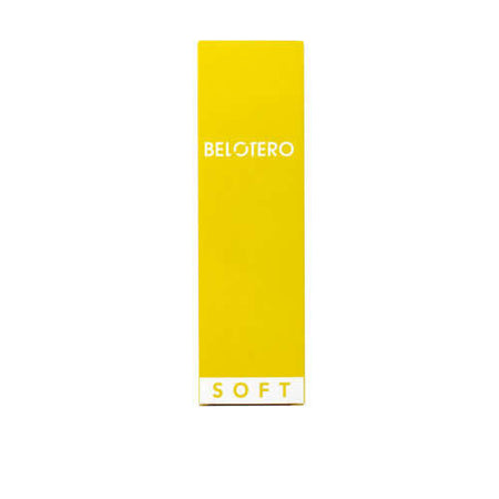 Belotero Soft (1 x 1 ml) Verpackung in Gelb mit Markenlogo und Produktbezeichnung