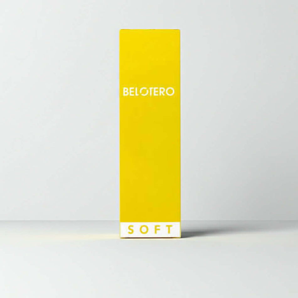 Belotero Soft Lidocaine 1ml dermal filler by Merz, showcasing hyaluronic acid for smoothing fine lines.