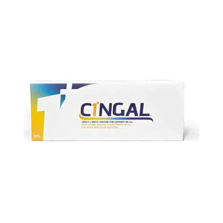 Hyaluronsäure- und Triamcinolon-Injektion gegen Arthrose, 4ml, von Plasmaconcept AG, zeigt die Injektionsampulle.