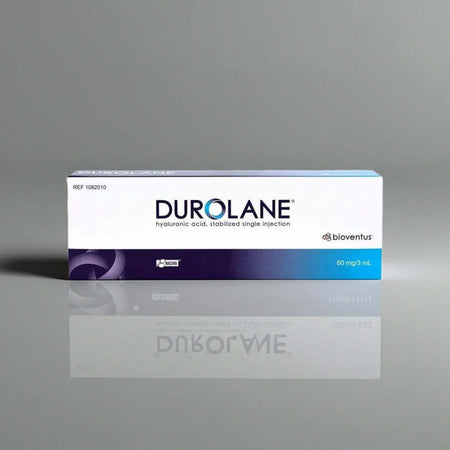 Hyaluronsäure Gelenkspritze von Bioventus, 60 mg/3 ml, für Arthrose-Behandlung, injiziert in das Kniegelenk.