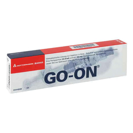 Hyaluronsäure-Injektion von Viatris, 25mg/2,5ml, Fertigspritze, für Hautbehandlung, sichtbar in der Verpackung