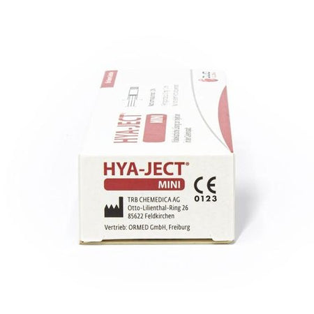 HYA-JECT Mini 10 mg Gelenkspritze von ORMED GmbH, 1 ml Hyaluronsäure-Injektion für kleine Gelenke, klare Fertigspritze