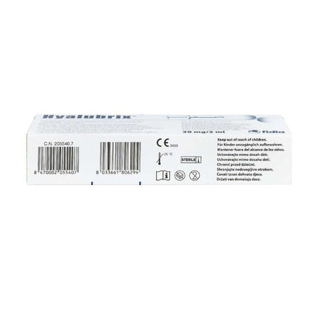 Hyalubrix Gelenkspritze mit 30 mg Hyaluronsäure in 2 ml, hochkonzentriert, von Fidia Pharma für Gelenkunterstützung