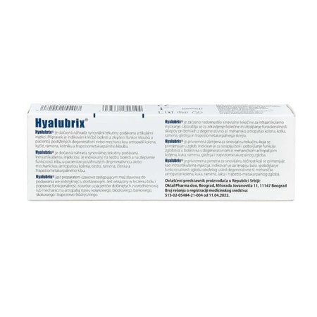 Hyalubrix Gelenkspritze mit 30mg/2ml Hyaluronsäure, hochkonzentrierte Injektion von Fidia Pharma GmbH, stabile Fertigspritze