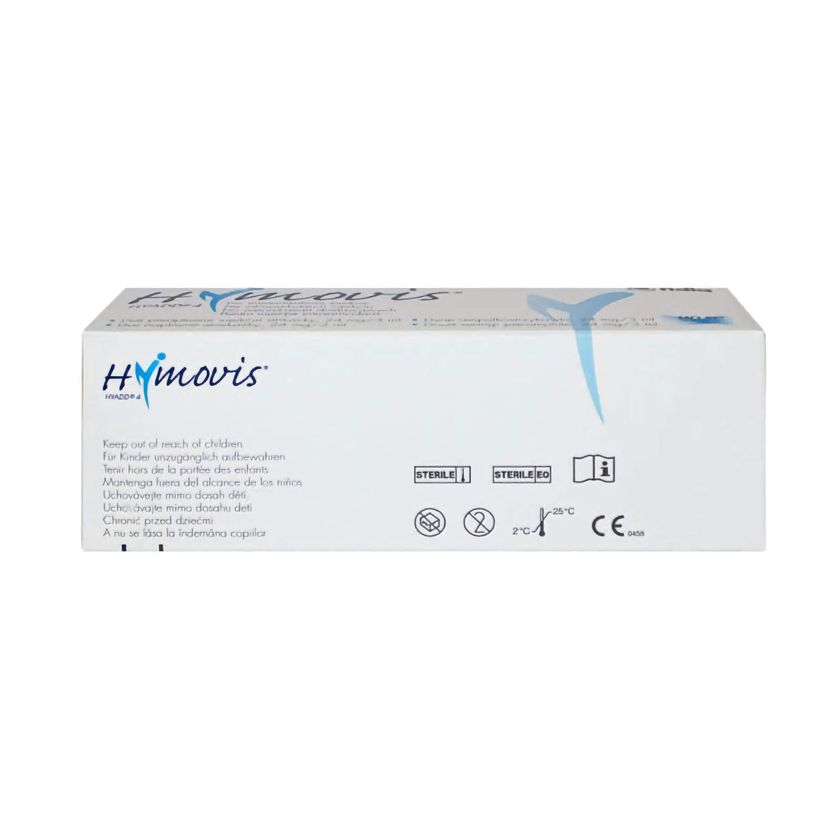 Hymovis 24mg/3ml Gelenkspritzen von Fidia Pharma, zwei Ampullen Hyaluronsäure zur Gelenkbehandlung, in Verpackung sichtbar