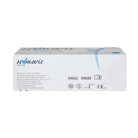 Hymovis 24mg/3ml Gelenkspritzen von Fidia Pharma, zwei Ampullen Hyaluronsäure zur Gelenkbehandlung, in Verpackung sichtbar