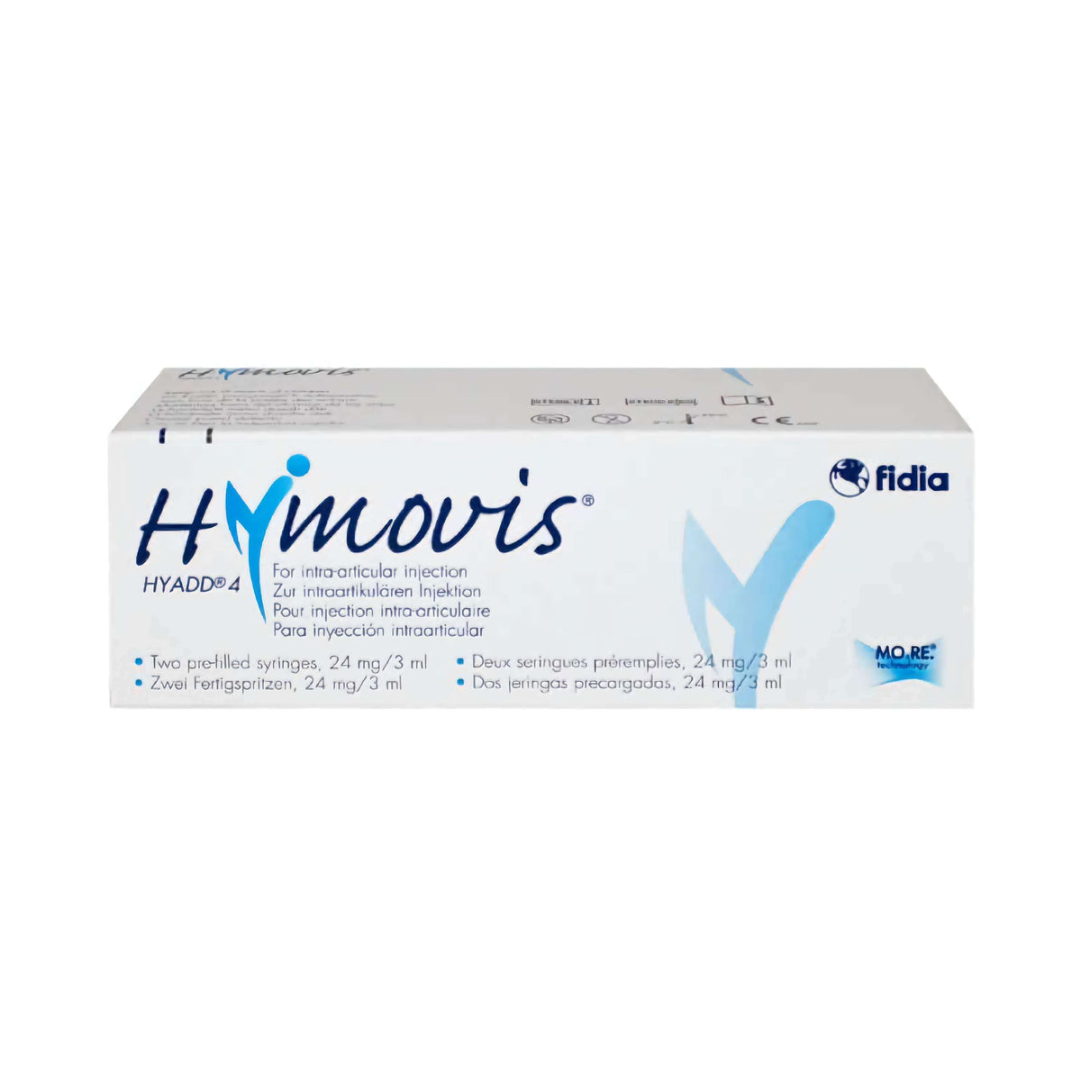 Hymovis 24mg/3ml Gelenkspritzen von Fidia Pharma, sterile Hyaluronsäure-Injektionen in Fertigspritzen für Gelenksbehandlung