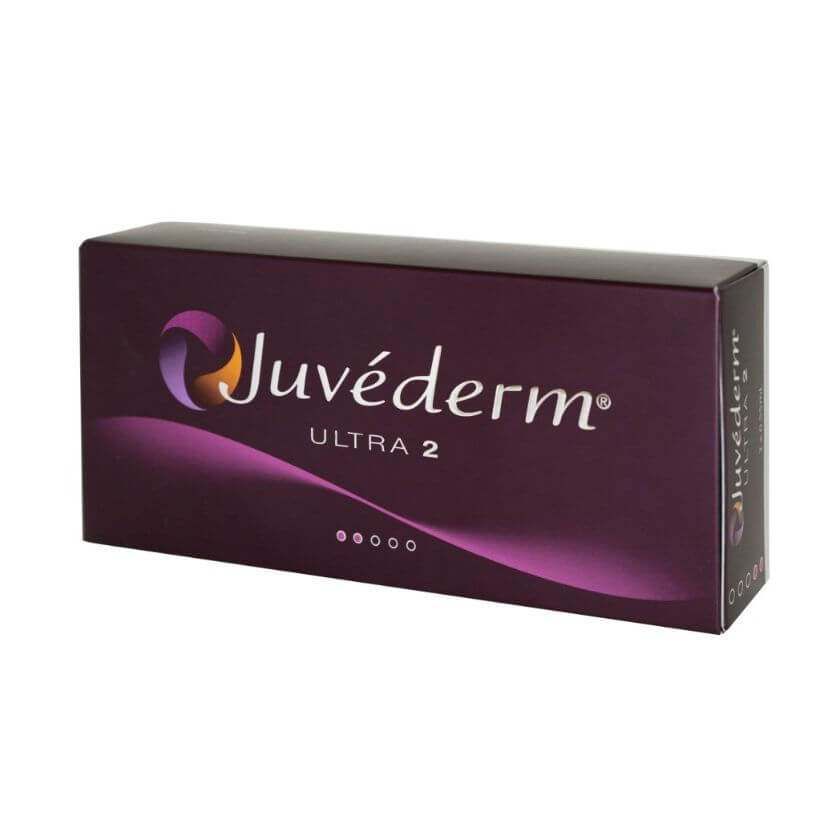 Juvéderm Ultra 2 Dermalfiller von Allergan, 2x0,55ml Hyaluronsäure mit Lidocain, für professionelle ästhetische Behandlungen