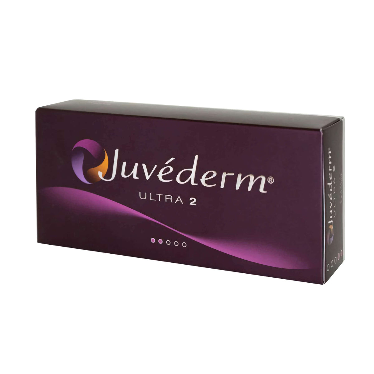 Juvéderm Ultra 2 Dermalfiller von Allergan, zwei 0,55 ml Hyaluronsäure mit Lidocain für ästhetische Behandlungen.