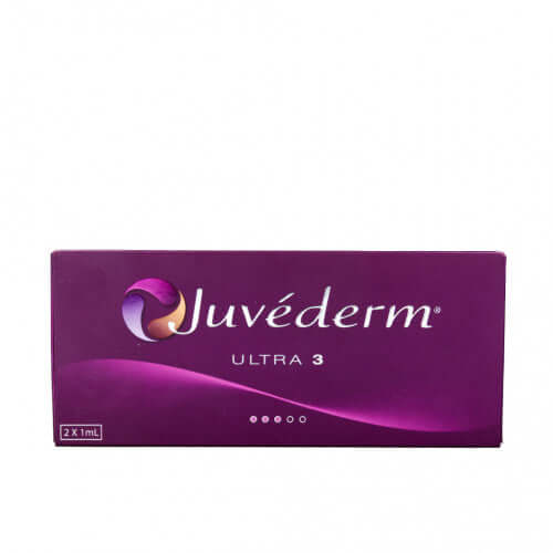 Juvéderm Ultra 3 Dermalfiller von ALLERGAN mit 2x1ml Hyaluronsäure und Lidocain für Lippen und mittlere Falten.