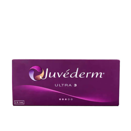 Juvéderm Ultra 3 Dermalfiller von ALLERGAN, 2x1ml Hyaluronsäure mit Lidocain für Lippen und Falten, ästhetische Behandlung