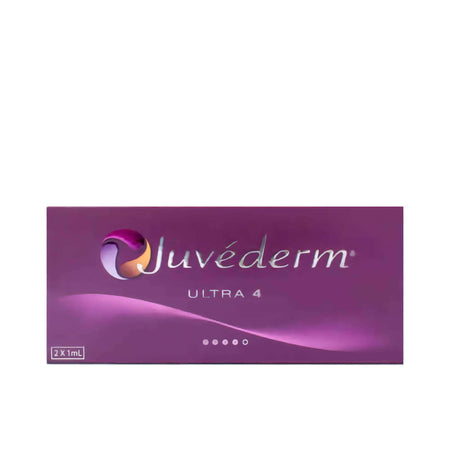 Juvéderm Ultra 4 Dermalfiller von Allergan, 2x1ml Hyaluronsäure mit Lidocain für tiefe Falten und Volumen, sichtbarer Füllstoff