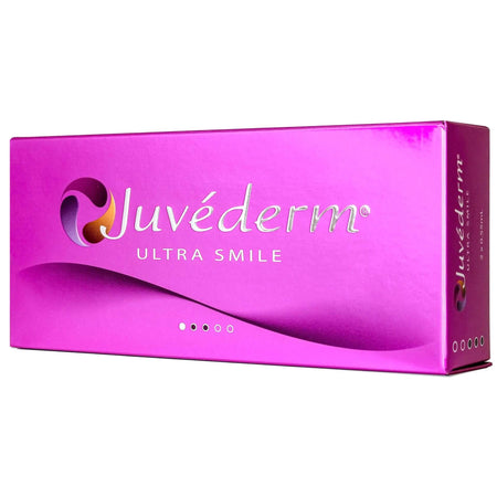 Juvéderm Ultra Smile Dermalfiller mit Hyaluronsäure und Lidocain für Lippenkonturierung, von ALLERGAN, 2x0,55ml.