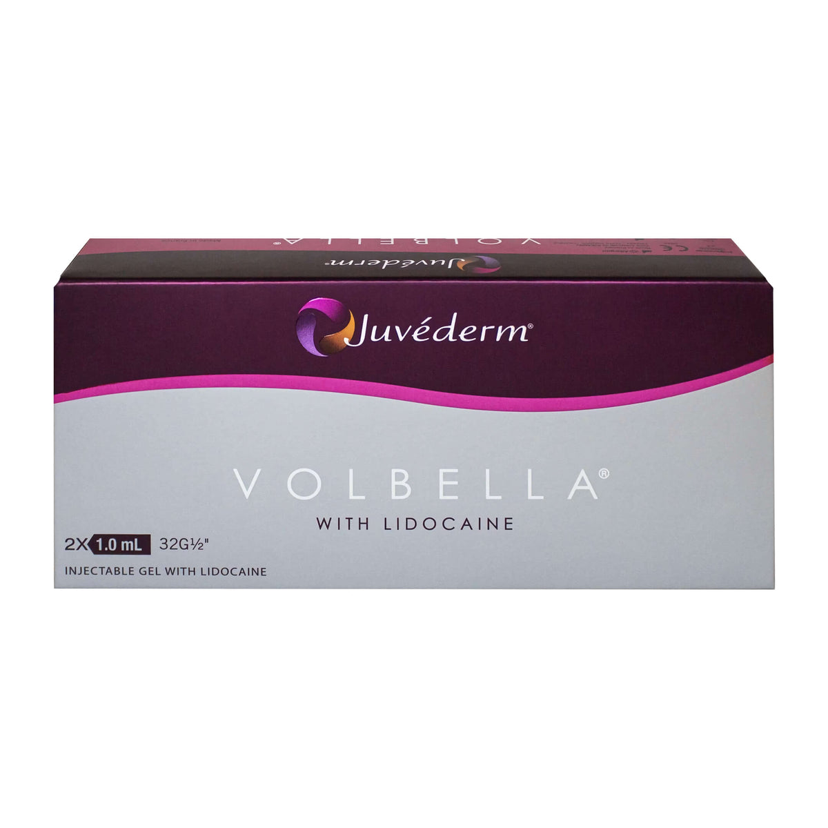 Juvéderm Volbella Hyaluronsäure-Lippenfüller mit Lidocain, 2x1ml, für natürliche Ergebnisse, von Allergan.