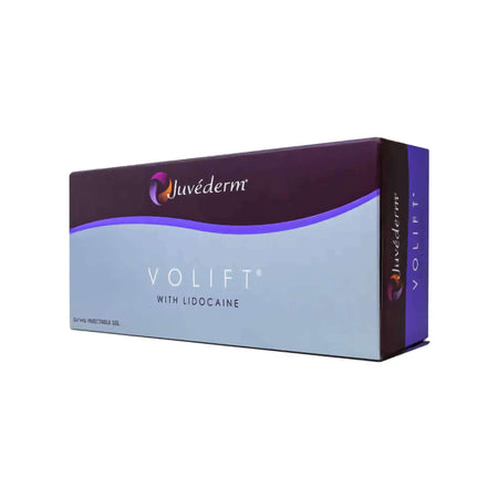 Juvéderm Volift Dermalfiller mit Hyaluronsäure und Lidocain von ALLERGAN, zwei 1ml Ampullen für natürliche Hautglättung