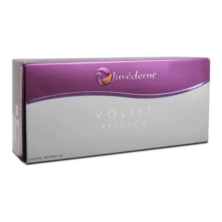 Juvéderm Volift Retouch Dermalfiller von Allergan mit Hyaluronsäure und Lidocain, 2x0,55ml für kosmetische Auffrischung