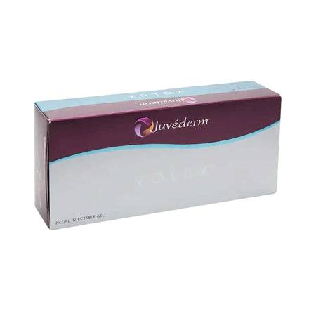 Zwei Juvéderm Volux Dermalfiller 1ml mit Hyaluronsäure und Lidocain für Kinn- und Kieferkonturierung, von Allergan.