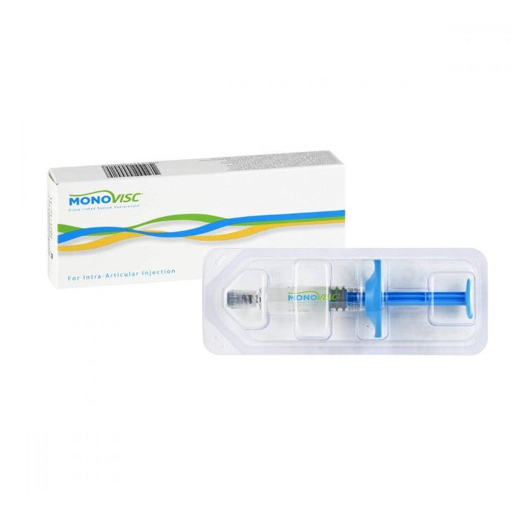 Monovisc 4ml Hyaluronsäure-Fertigspritze für Gelenkinjektion bei Arthrose, verbessert Beweglichkeit und lindert Gelenkschmerzen.