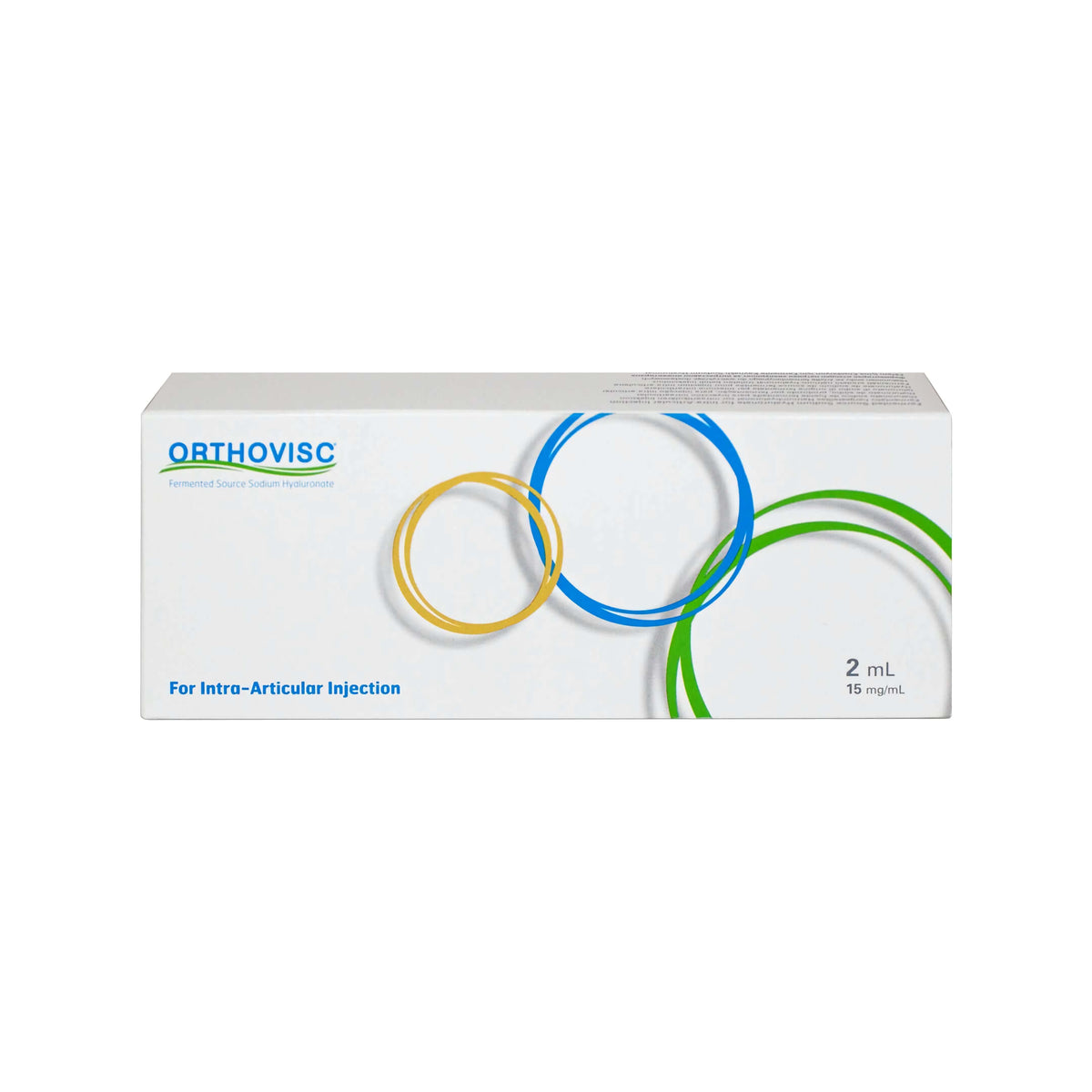 Orthovisc 30mg 2ml Hyaluronsäure-Injektion von Plasmaconcept AG, Verpackung mit Injektionsspritze für Arthrose-Gelenke