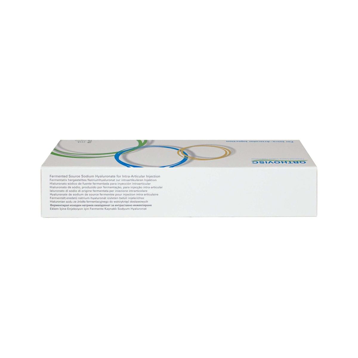 Orthovisc 30mg 2ml Hyaluronsäure-Injektion für Gelenke bei Arthrose, injiziert in eine Spritze, sichtbar in der Verpackung