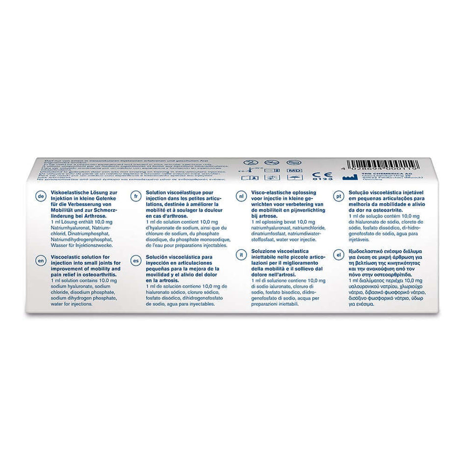 Kleine Gelenkspritze Ostenil Mini mit 10 mg Hyaluronsäure von TRB Chemedica für Gelenkbehandlung