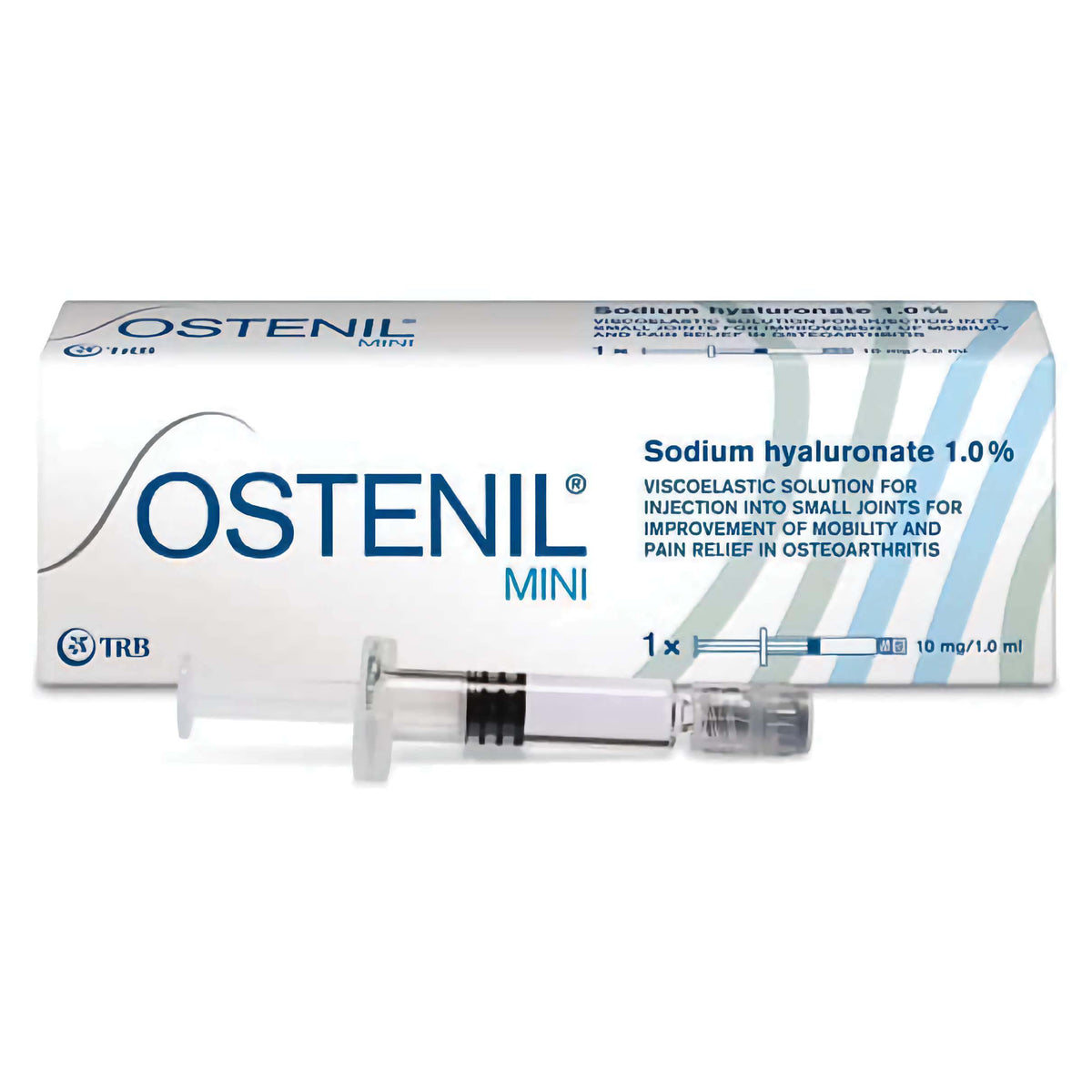 Ostenil Mini 10mg/1ml Hyaluronsäure Gelenkspritze für kleine Gelenke bei Arthrose, von TRB Chemedica AG.