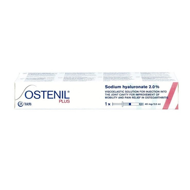 Ostenil Plus 40mg/2ml Hyaluronsäure Gelenkspritze von TRB Chemedica für Gelenkschmerzen und Gelenkpflege, injizierte Behandlung