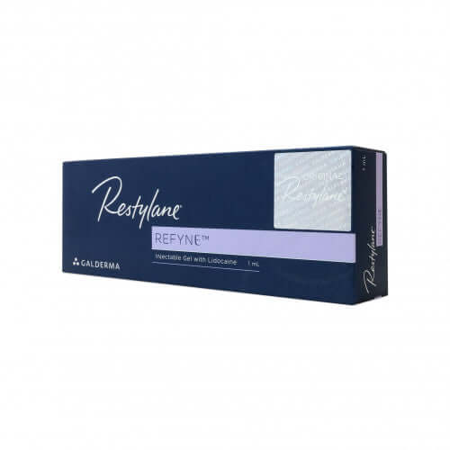 Restylane Refyne Lidocaine Hyaluronsäure Dermalfiller von GALDERMA in 1ml Verpackung, für natürliche Faltenbehandlung