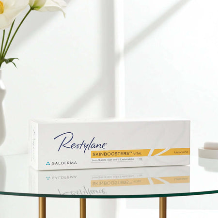 Restylane Vital Lidocaine 1ml dermal filler by Galderma for skin regeneration and mesotherapy treatment.