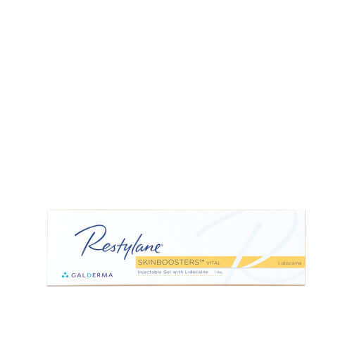 Restylane Vital Lidocaine 1ml dermal filler for skin regeneration with hyaluronic acid by Galderma.
