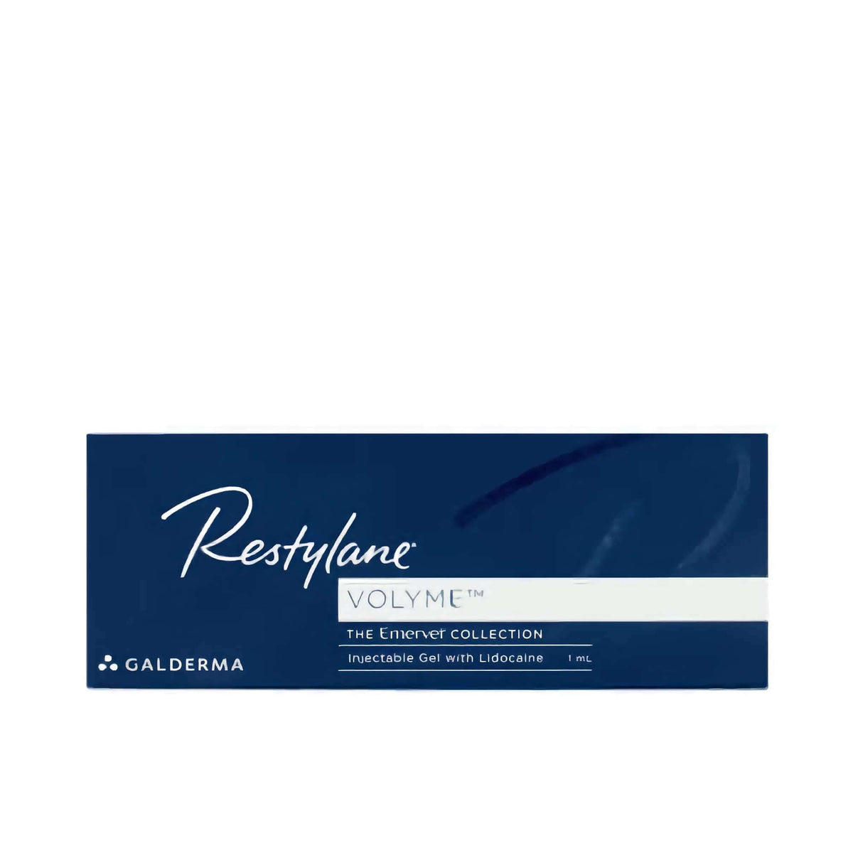 Restylane Volyme Lidocaine 1ml dermal filler with hyaluronic acid for volume enhancement by Galderma.