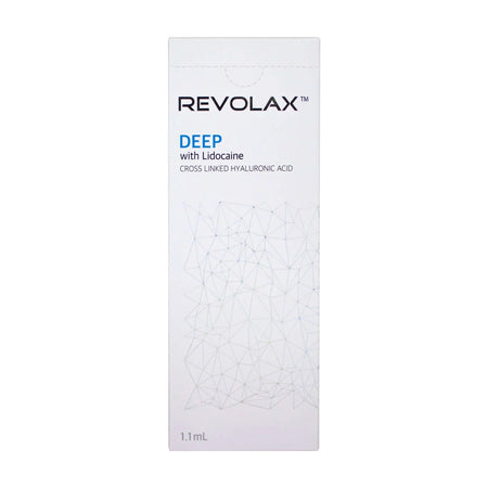 Revolax Deep Lidocaine Hyaluronsäure Dermalfiller von ACROSS, 1,1ml, für Hautverjüngung und Faltenbehandlung, sichtbare Verpackung
