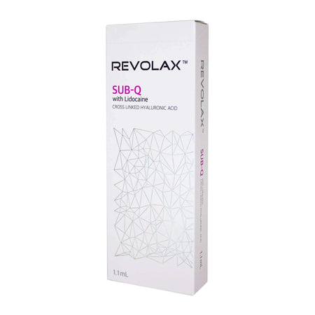 Revolax Sub-Q Lidocain Hyaluronsäure Dermalfiller von ACROSS, 1,1 ml für Volumen und Hautstraffung, sichtbarer Applikationsbereich