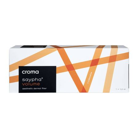 Saypha Volume mit Lidocaine 1 x 1 ml Verpackung für ästhetische Dermal Filler von Croma.