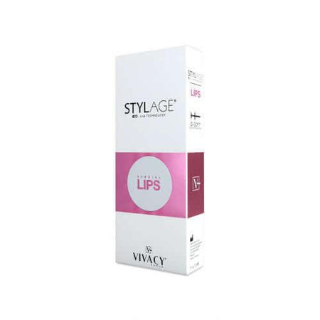 Hyaluronsäure Lippenfiller Stylage Bi-Soft Special Lips 1ml von Vivacy, für natürliche Lippenverschönerung, Dermalfiller in Applikationsspritze