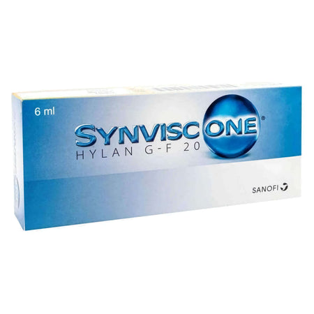 Hyaluronsäure-Injektion Synvisc One 48mg, 6ml, für Kniearthrose, Sanofi-Aventis, Flasche mit Injektionsspritze