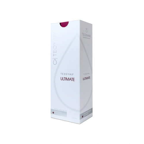 Teosyal PureSense Ultimate (2 x 1 ml) Verpackung für sanfte Gewebeaugmentation und Gesichtskonturen.