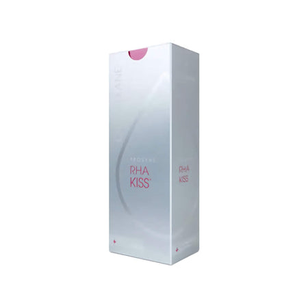 Teosyal RHA Kiss dermal filler in two 0.7ml syringes for lip volumization by TEOXANE, displayed against a neutral background.